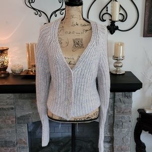 Wilfred Posey Button-Up Cardigan Cotton Candy Lurrex Alpaca Blend